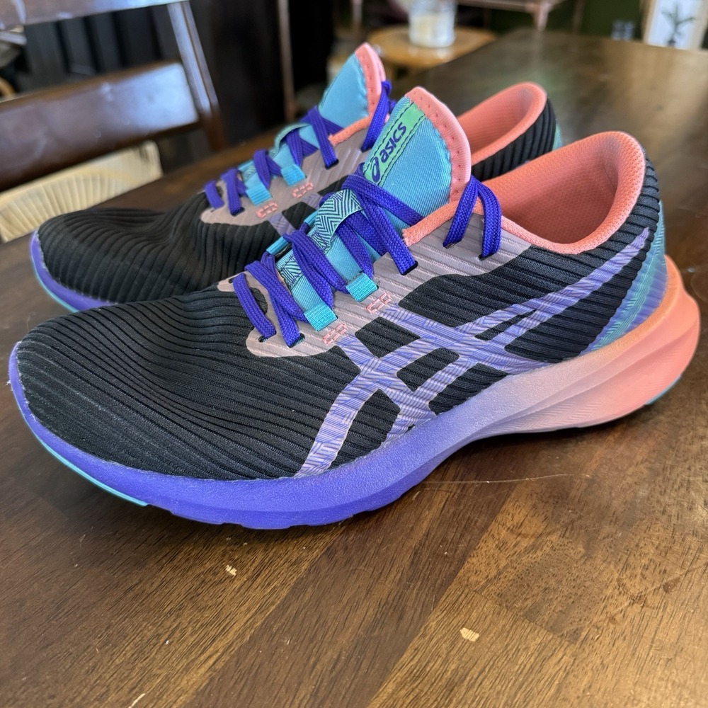 Asics Versablast Women's Size 8 Black Coral‎ Purple Running Shoes 1012A985
